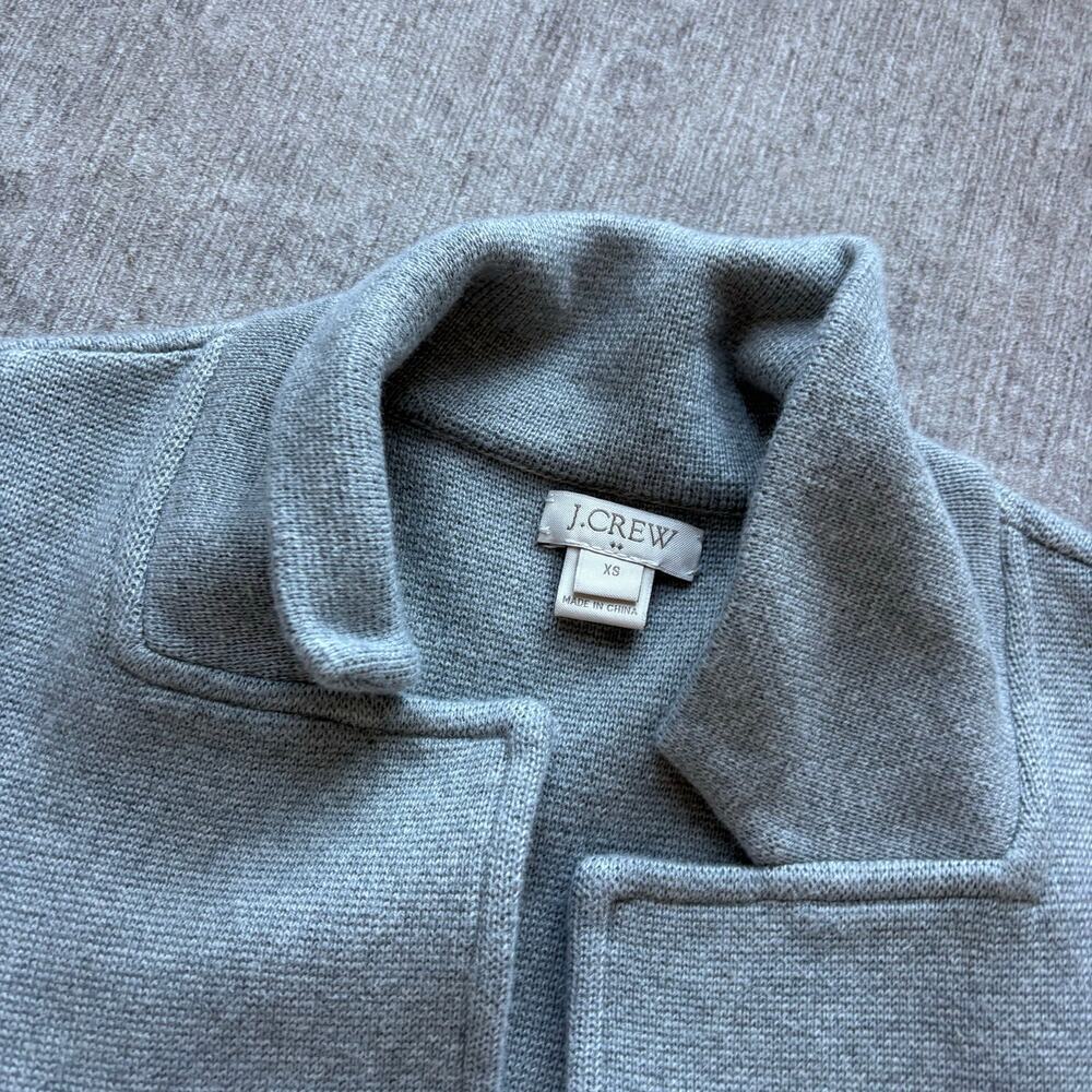 J.Crew Cotton Grey Blazer Sweater - Picture 2 of 4